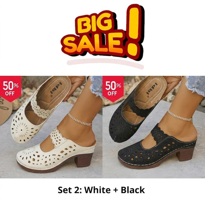 🔥Best Seller-Last Day Sale 60% OFF🔥Women's Breathable Cutout Mules - Lightweight Design for Summer Errands